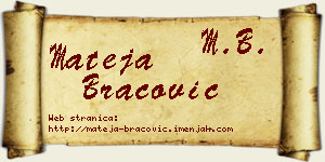 Mateja Bracović vizit kartica